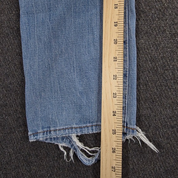 Abercrombie Fitch Women's 00 The Ankle Straight Ultra High Rise Jeans Light Wash - Picture 8 of 9